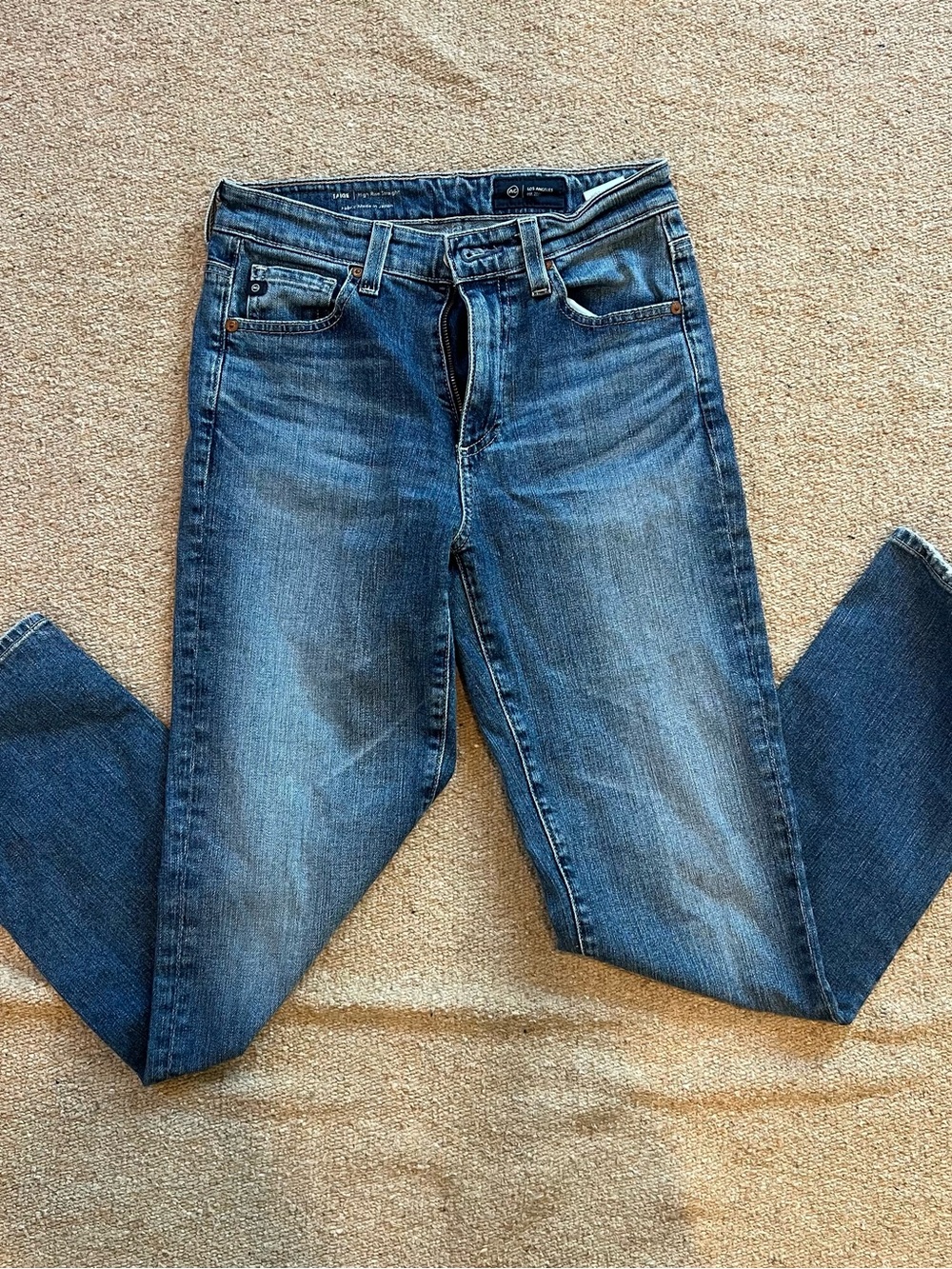 AG Adriano Goldschmied Women’s Saige High Rise Straight Leg Jeans
